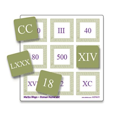 ROMAN NUMERALS BINGO