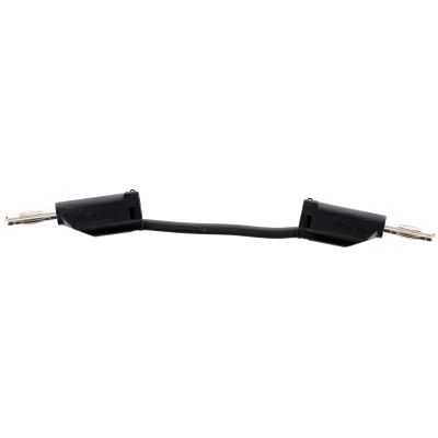 4MM STACKABLE PLUG LEAD 100MM - BLACK