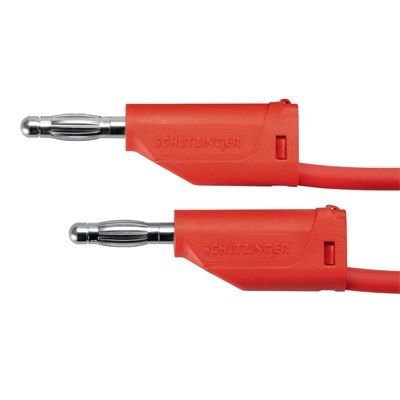 4MM STACKABLE PLUG LEAD 100MM - RED