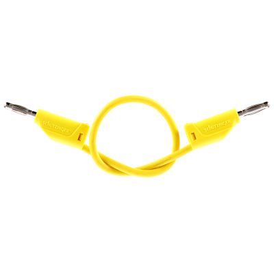 4MM STACKABLE PLUG LEAD 250MM - YELLOW