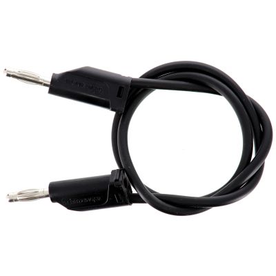 4MM STACKABLE PLUG LEAD 500MM - BLACK