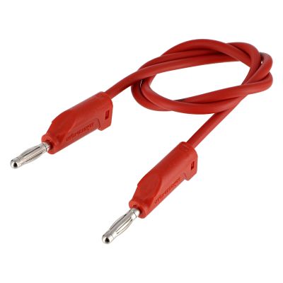 4MM STACKABLE PLUG LEAD 500MM - RED