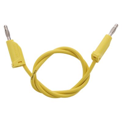 4MM STACKABLE PLUG LEAD 500MM - YELLOW