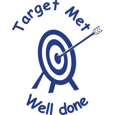 XCLAMATION STAMP TARGET MET