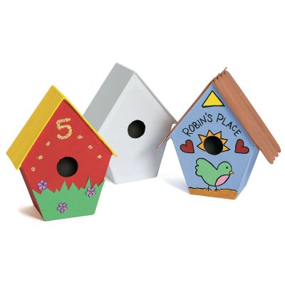 PAPIER MACHE BIRDHOUSES