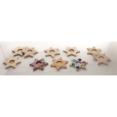 WOODEN TEALIGHT STARS