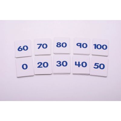 NUMBER CARDS 0-100 - 1 SET