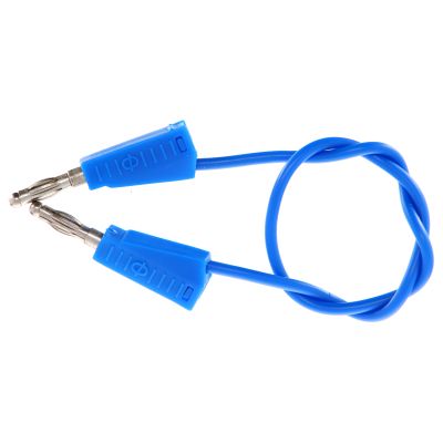 4MM STACKABLE PLUG LEAD 250MM - BLUE