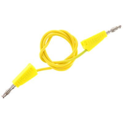 4MM STACKABLE PLUG LEAD 500MM - YELLOW