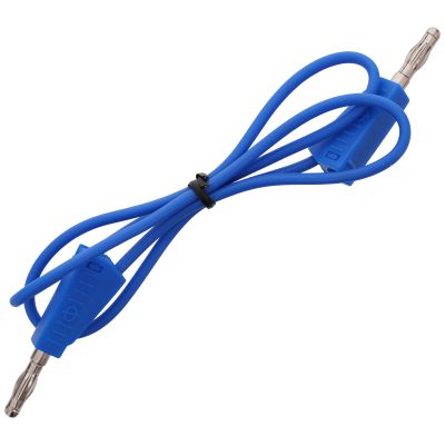 4MM STACKABLE PLUG LEAD 500MM - BLUE