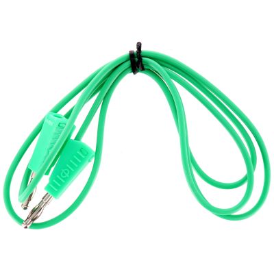 4MM STACKABLE PLUG LEAD 1000MM - GREEN