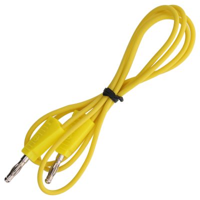 4MM STACKABLE PLUG LEAD 1000MM - YELLOW