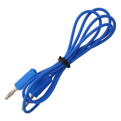 4MM STACKABLE PLUG LEAD 1000MM - BLUE