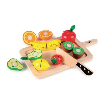 CHUNKY WOODEN CUTTING FRUITS SET