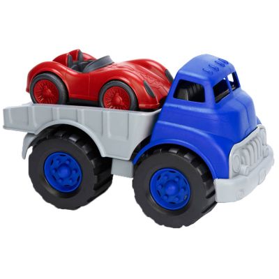 GREEN TOYS FLATBED LOADER AND CAR