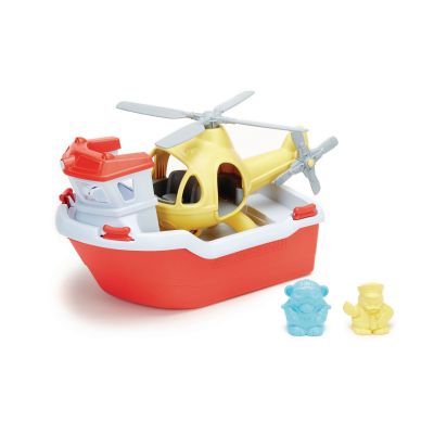 GREEN TOYS - RESCUE BOAT HELICOPTER