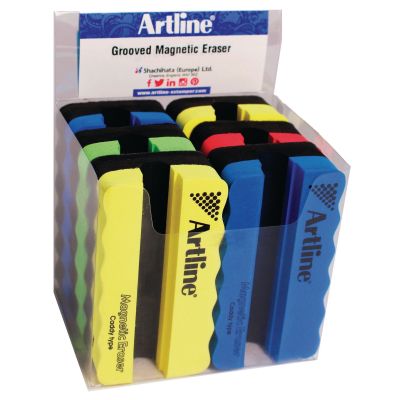 GROOVED MAGNETIC ERASERS PACK 6