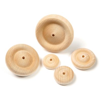 TURNED WOODEN WHEELS 50MM