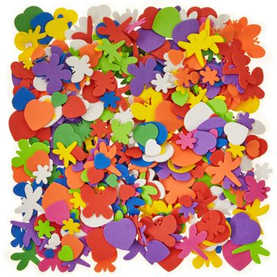 FLOWER HEART AND BUG FOAM SHAPES 500PK