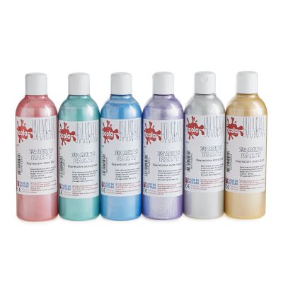 SCOLA FABRIC PAINTS METALLIC 300ML P6