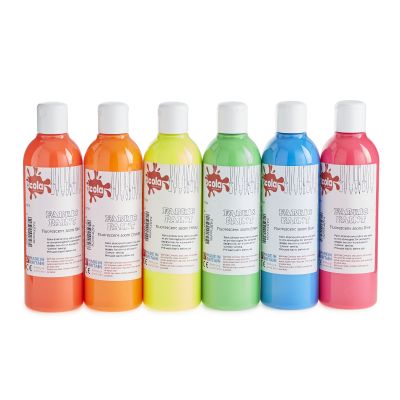 SCOLA FABRIC PAINTS FLOURO 300ML P6