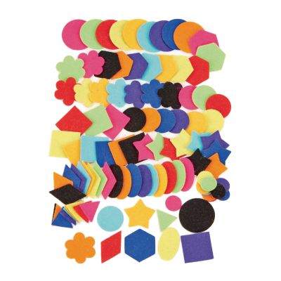 ASSORTED PK100 SELF ADHESIVE FELT SHAPES