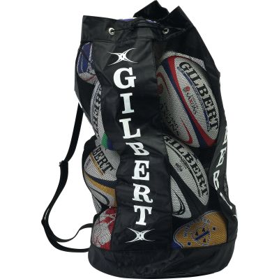 GILBERT BREATHABLE BALL BAG BLK 12 BALLS