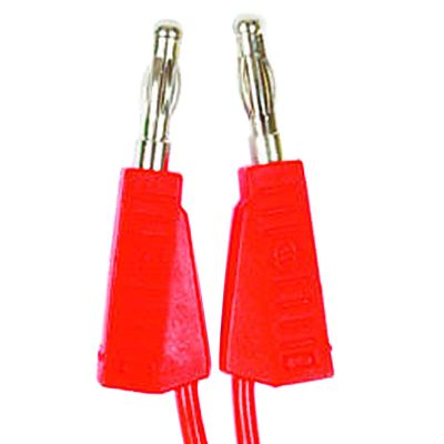 4MM STACKABLE PLUG LEAD 250MM - RED