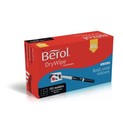 BEROL DRY WIPE FINE BLACK CPACKX192