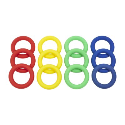 PVC RING PACK OF 12 MIXED COLOURS