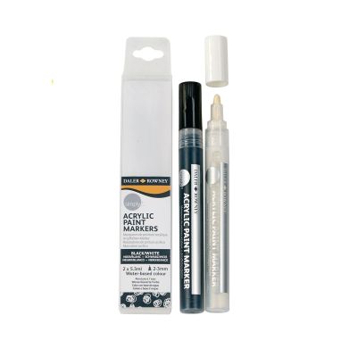 ACRYLIC PAINT MARKERS BLACK AND WHITE