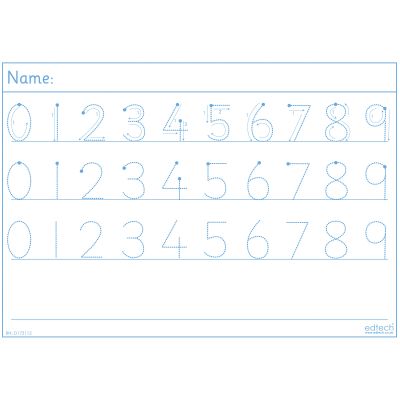 0-9 NUMBER TRACING BOARDS