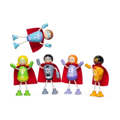 SUPERHERO CHARACTERS SET OF 4