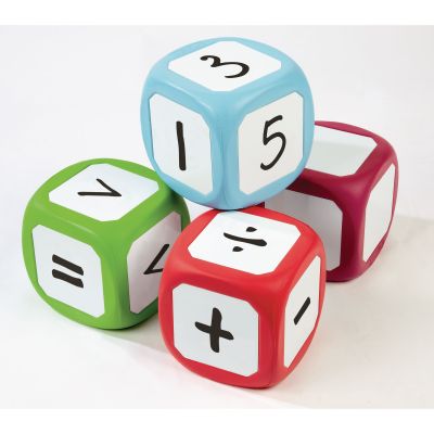 TEACHERS WHITEBOARD DICE PK4