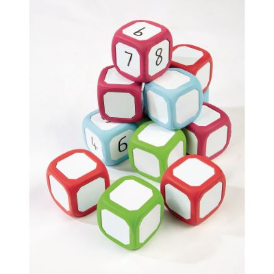 PUPIL WHITEBOARD DICE PK12