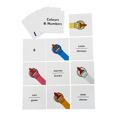 FRENCH DICE CARDS - COLOUR-NUMBER