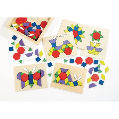 WOODEN SHAPES AND PATTERNS BOX