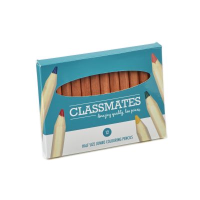 CLASSMATES HALF SIZE JUMBO COL PENCILS