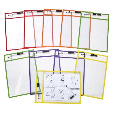 REUSABLE WRITE WIPE POCKETS