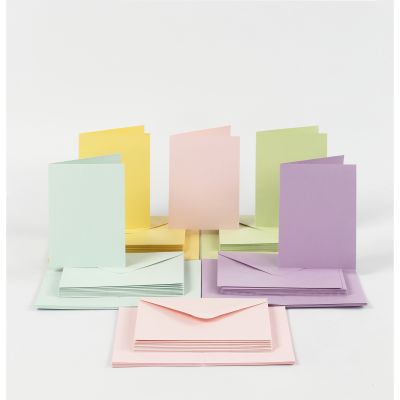 CARD AND EVELOPE PACK PASTELS