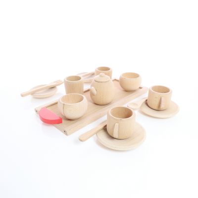 WOODEN TEA SET