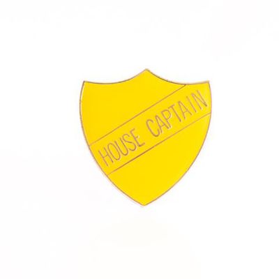 HOUSE CAPTAIN SHIELD BADGE- YELLOW