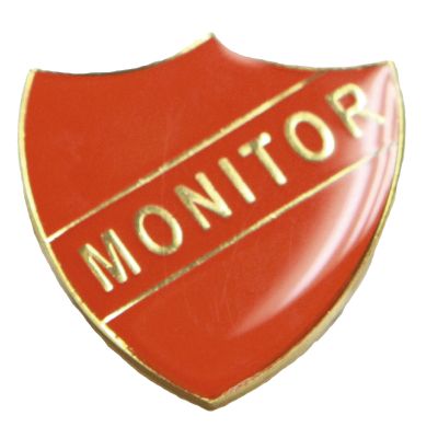 MONITOR SHIELD BADGE- RED