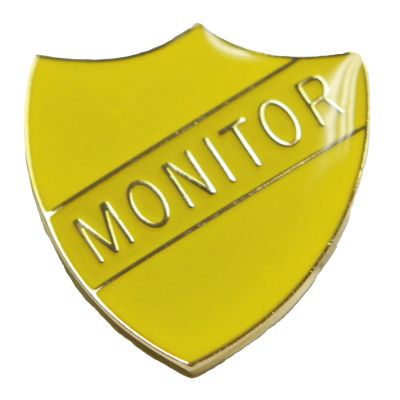 MONITOR SHIELD BADGE- YELLOW