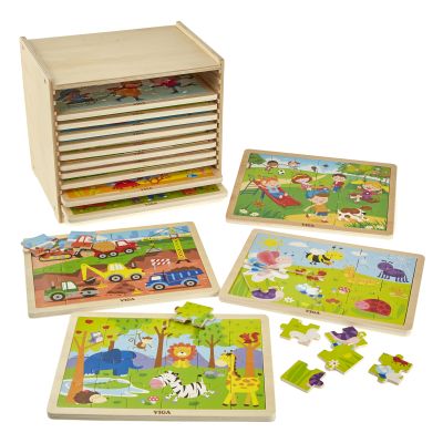 12X 24PC PUZZLE SET WITH STORAGE