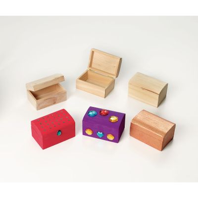 WOODEN TREASURE BOX X 12