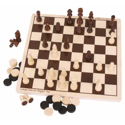 DRAUGHTS AND CHESS SET