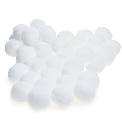 CM LARGE WHITE SNOW POM POMS PK400