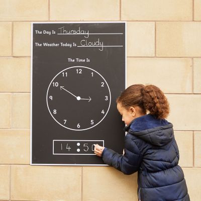 TELL THE TIME OUTDOOR CHALKBOARD