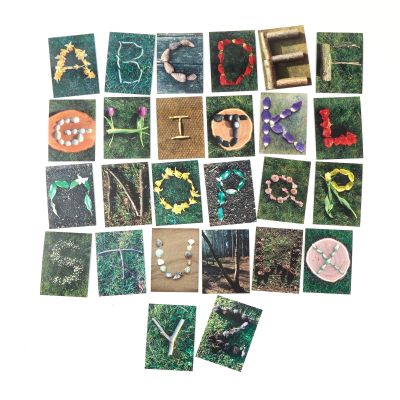 NATURAL ALPHABET CARDS UPPERCASE